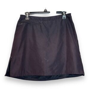Women's Patagonia Duway Skort Golf Skirt Size 10 Black Side Zip and Zip Pocket